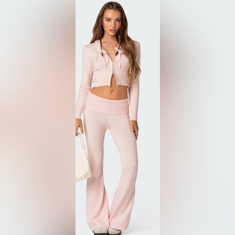 Edikted Pink Ribbed Knit Set - Picture 3 of 3